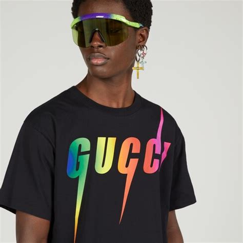 t shirt mit gucci blade print|gucci men tshirt blade.